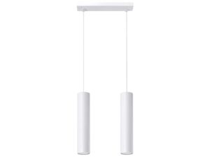 Miniaturka 1 - Lampa wisząca podwójna biała dwie tuby na listwie