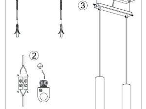Miniaturka 14 - Instrukcja montażu lampy wiszącej podwójnej tuby
