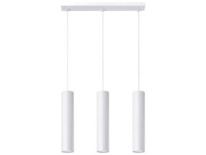 Miniaturka 1 - Lampa wisząca potrójna biała trzy tuby na listwie