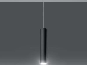 Miniaturka 6 - Lampa wisząca tuba czarna z oświetleniem punktowym LED