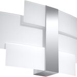 Miniaturbild 7 - Designer-LED-Deckenleuchte mit weißen und grauen sich kreuzenden Platten