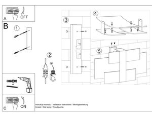 Miniatura 6 - Technický výkres stropního svítidla LED z obdélníkovými panelami světelnými