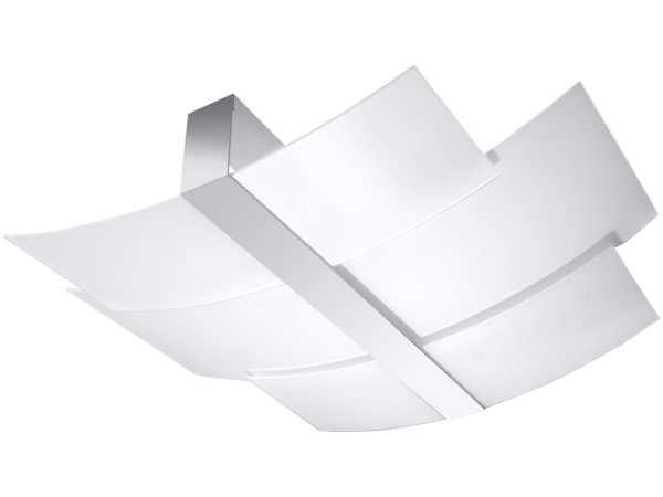 Minimalistische weiße LED-Leuchte mit sanftem Licht für das Wohnzimmer