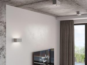 Miniaturka 5 - Nowoczesny salon z dwupunktowym oświetleniem sufitowym LED