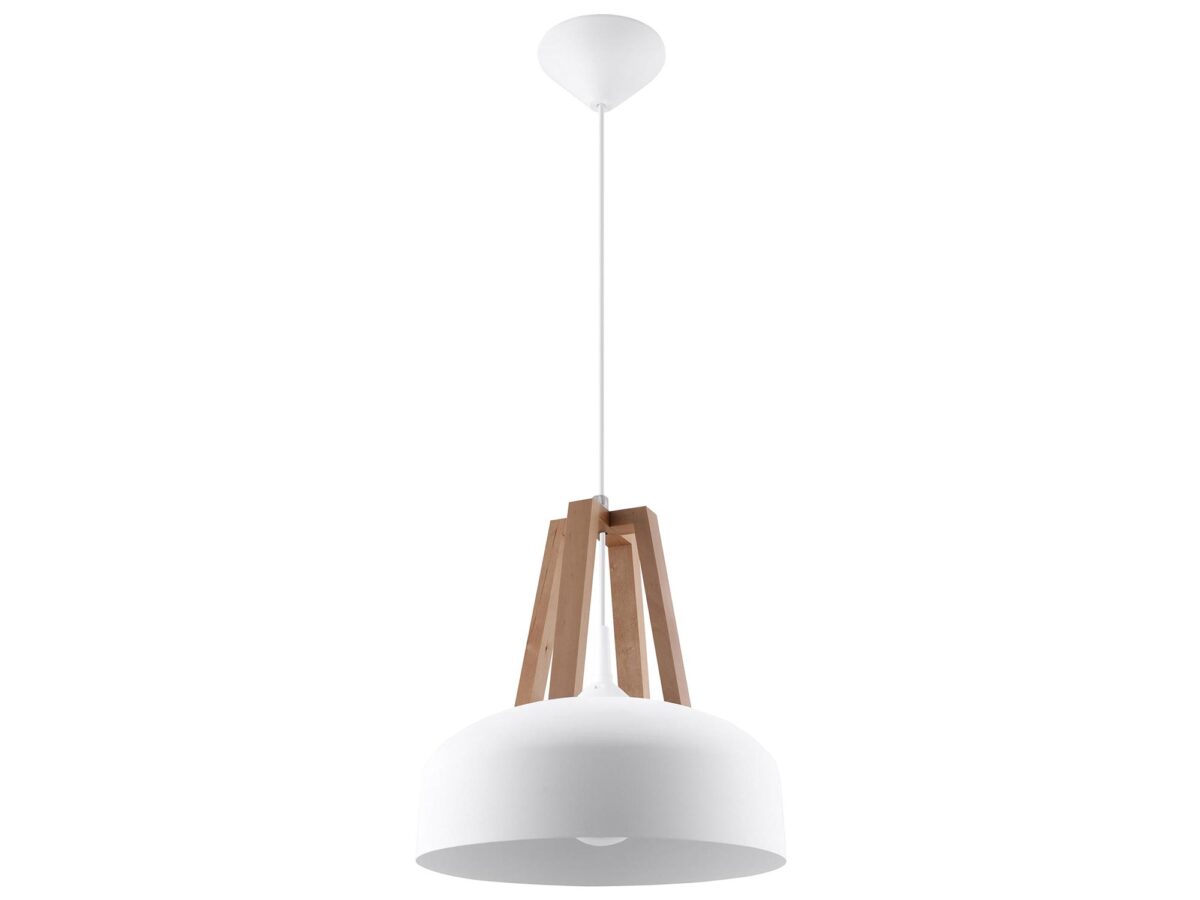Stalowo-Drewniana Lampa Wisząca ANDROMEDA