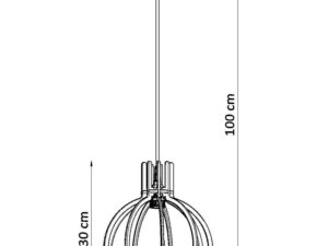 Miniaturka 6 - Rysunek techniczny lampy wiszącej – wysokość 100 cm