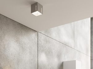 Miniaturka 5 - Szary plafon LED z pionowym światłem do salonu