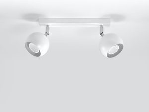 Miniaturka 7 - Biała lampa LED sufitowa z okrągłymi reflektorami LED