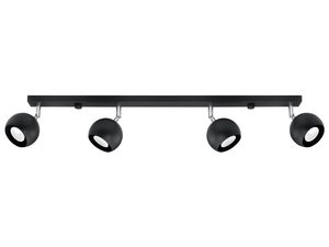 Miniatúra 14 - Čierna koľajnicová LED lampa s minimalistickými reflektormi