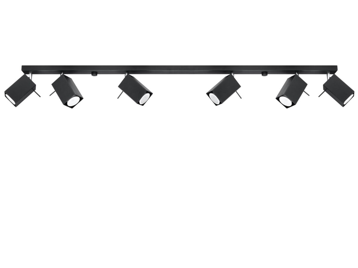 Industriální šestibodové stropní svítidlo 118×5 cm MELIA 6L