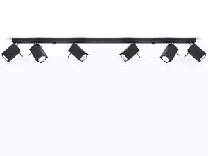 Miniatura 1 - Kolejnicová LED lampa s černými reflektory v uspořádání liniowym