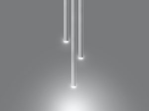 Miniaturka 8 - LED-Deckenleuchte mit grauem Finish und drei Pendeln