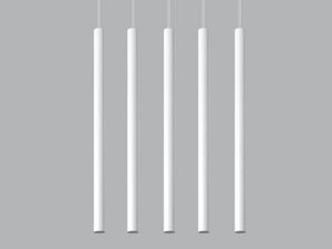 Miniatura 8 - Designová stropní lampa s pěti štíhlými bílými tubami LED