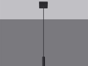 Miniatura 8 - Černá podlouhlá lampa minimalistická na šedé stěně