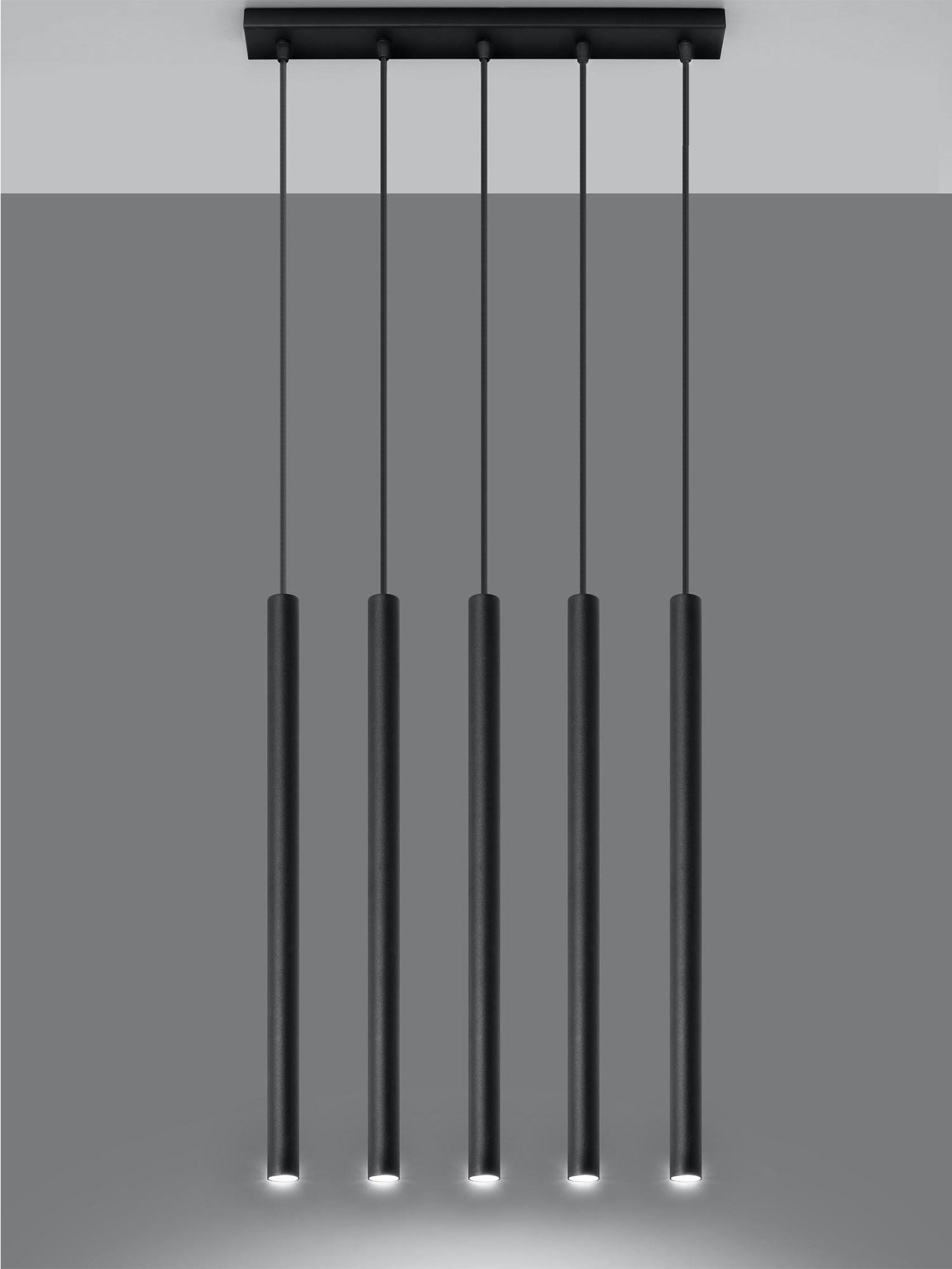 Nowoczesny kinkiet LED czarny z pionowym światłem, styl loftowy Nowoczesny kinkiet LED czarny z pionowym światłem, styl loftowy