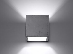 Miniaturka 2 - Kwadratowy kinkiet z betonu z podwójnym strumieniem świetlnym