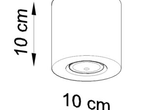 Miniaturka 6 - Rysunek techniczny lampy cylindrycznej – wysokość 10 cm