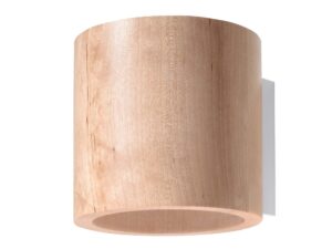 Miniatúra 8 - Drevená valcová nástenná lampa – svetlo odrážajúce sa od steny