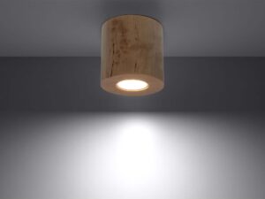Miniaturka 2 - Okrągła lampa z drewna sosnowego – styl skandynawski