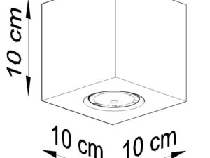 Miniaturka 6 - Rysunek wymiarowy lampy natynkowej – 10x10 cm