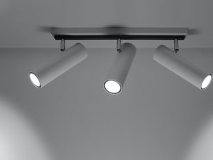 Miniatura 2 - Šedá trojitá stropní LED lampa z tubami
