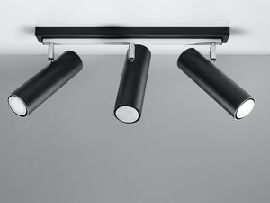 Miniatura 7 - Stropní LED lampa černá se třemi bílými reflektory
