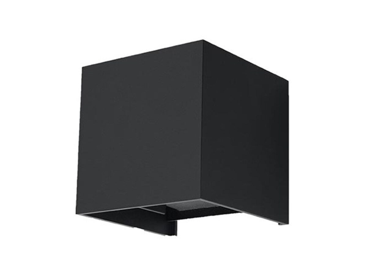 Čtvercová venkovní nástěnná LED lampa IP54 LUXOR 10 cm