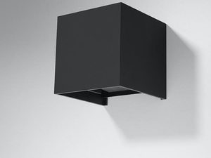 Miniatura 1 - Designový černý LED nástěnné svítidlo v tvaru krychle s nikou