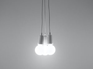 Miniatura 13 - Designová bílá lampa se třemi kulistymi stínidly LED