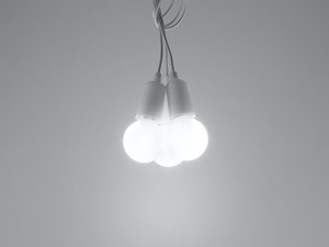 Miniatura 11 - Designová bílá LED lampa se třemi stínidly ve stylu minimalistickém