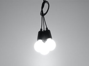 Miniatura 2 - Černá moderní LED lampa se třemi žárovkami v minimalistickém stylu