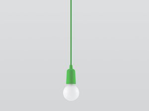Miniaturka 4 - Lampa LED z zieloną oprawką i jedną kulistą żarówką