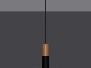 Miniatura 2 - Dřevěná lampa na ciemnym pozadí – minimalistická forma