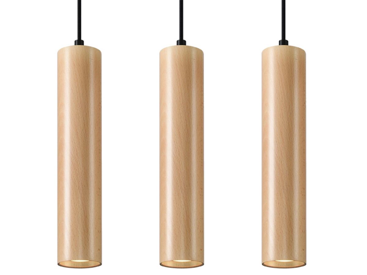 Nowoczesna Lampa Wisząca LIRADIX 3L Drewno