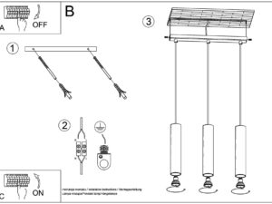 Miniaturka 10 - Instrukcja montażu potrójnej lampy wiszącej – styl nowoczesny