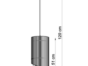 Miniaturka 6 - Techniczny rysunek lampy z drewna – wysokość 120 cm