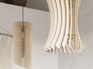 Miniaturka 3 - Wisząca lampa z drewnianych listew – styl skandynawski