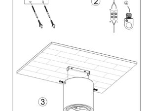 Miniaturka 7 - Techniczny rysunek cylindrycznej lampy betonowej – średnica 14 cm