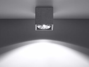 Miniatura 2 - Betonová lampa s čtvercovým tělem – bodové světlo směřující dolů
