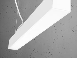 Miniaturka 5 - Nowoczesna biała lampa wisząca LED, minimalistyczny styl