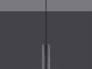 Miniatura 2 - Minimalistická vizualizace pojedynczej lampy z betonu zawieszonej pionowo
