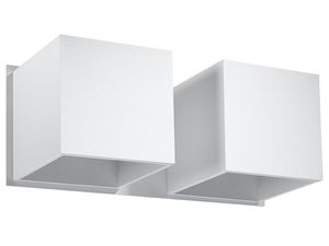 Miniaturka 6 - Podwójna biała lampa ścienna z ostrą geometryczną formą