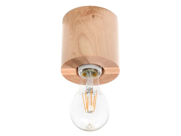 Drewniana lampa sufitowa