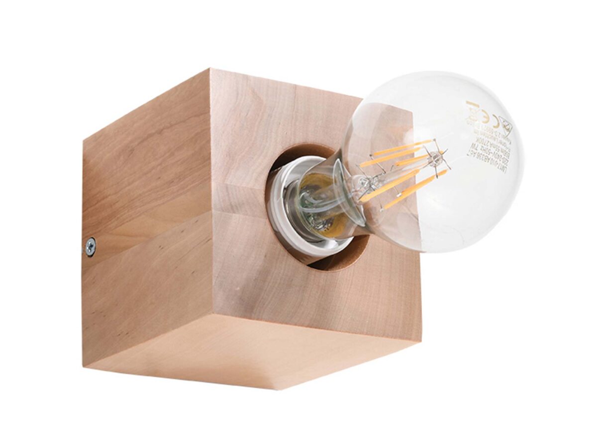 Dřevěná nástěnná lampa 10 cm JUBILAR
