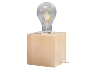 Miniatúra 8 - Stolová lampa z prírodného dreva s klasickou LED žiarovkou