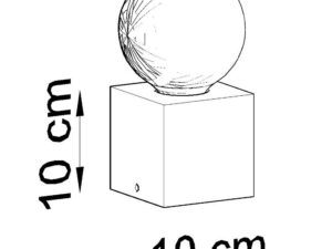 Miniaturka 6 - Schemat lampy z żarówką na betonowej podstawie 10x10 cm
