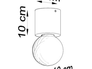 Miniaturka 6 - Schemat lampy z cylindryczną bazą i żarówką – 10x10 cm