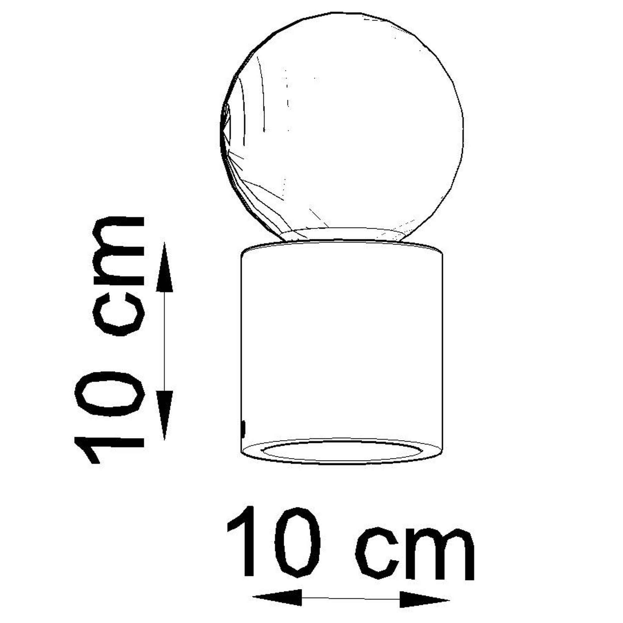 Szkic lampy stołowej z cylindryczną bazą i żarówką – wysokość 10 cm Szkic lampy stołowej z cylindryczną bazą i żarówką – wysokość 10 cm