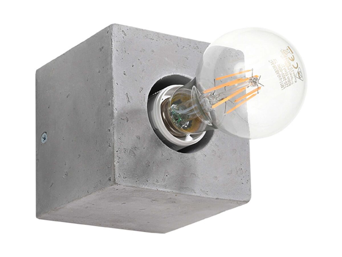 Loftová nástěnná lampa z betonu 10 cm JUBILAR