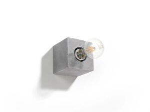 Miniatura 1 - Minimalistická nástěnná lampa – šedý beton a žárovka ve stylu retro